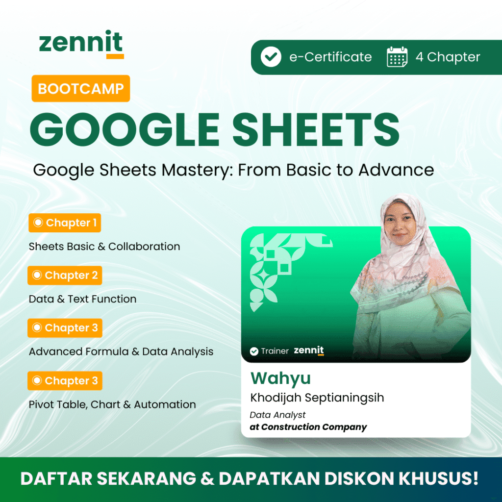 Poster Bootcamp Google Sheets